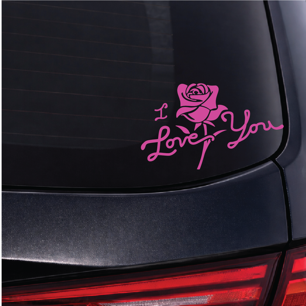 Love Rose Sticker - Choose Colour