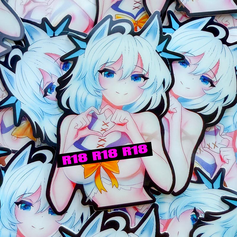 R18 White Bikini - Motion Sticker