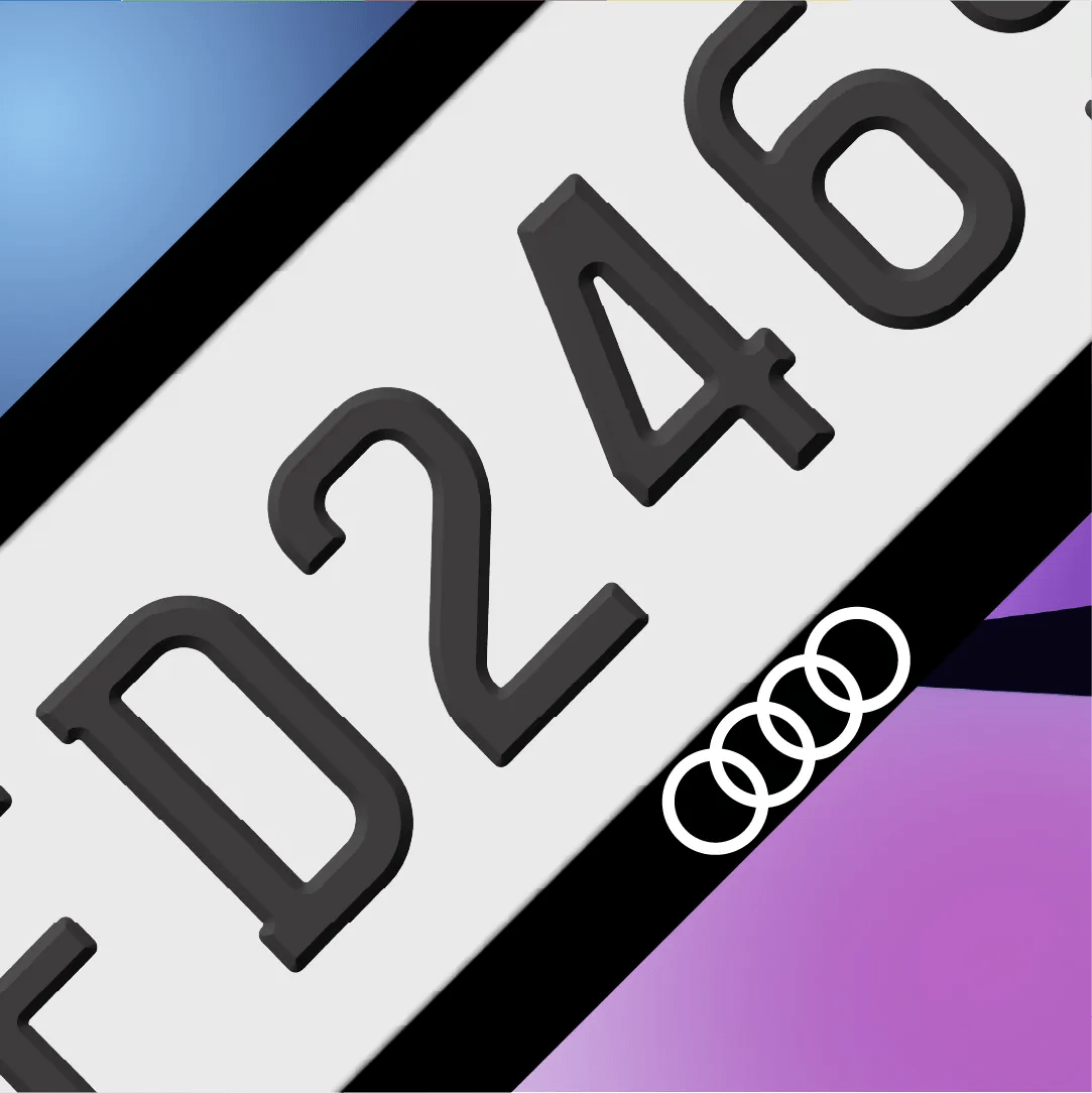 Audi White Standard Plate Frames - Filthy Dog Decals