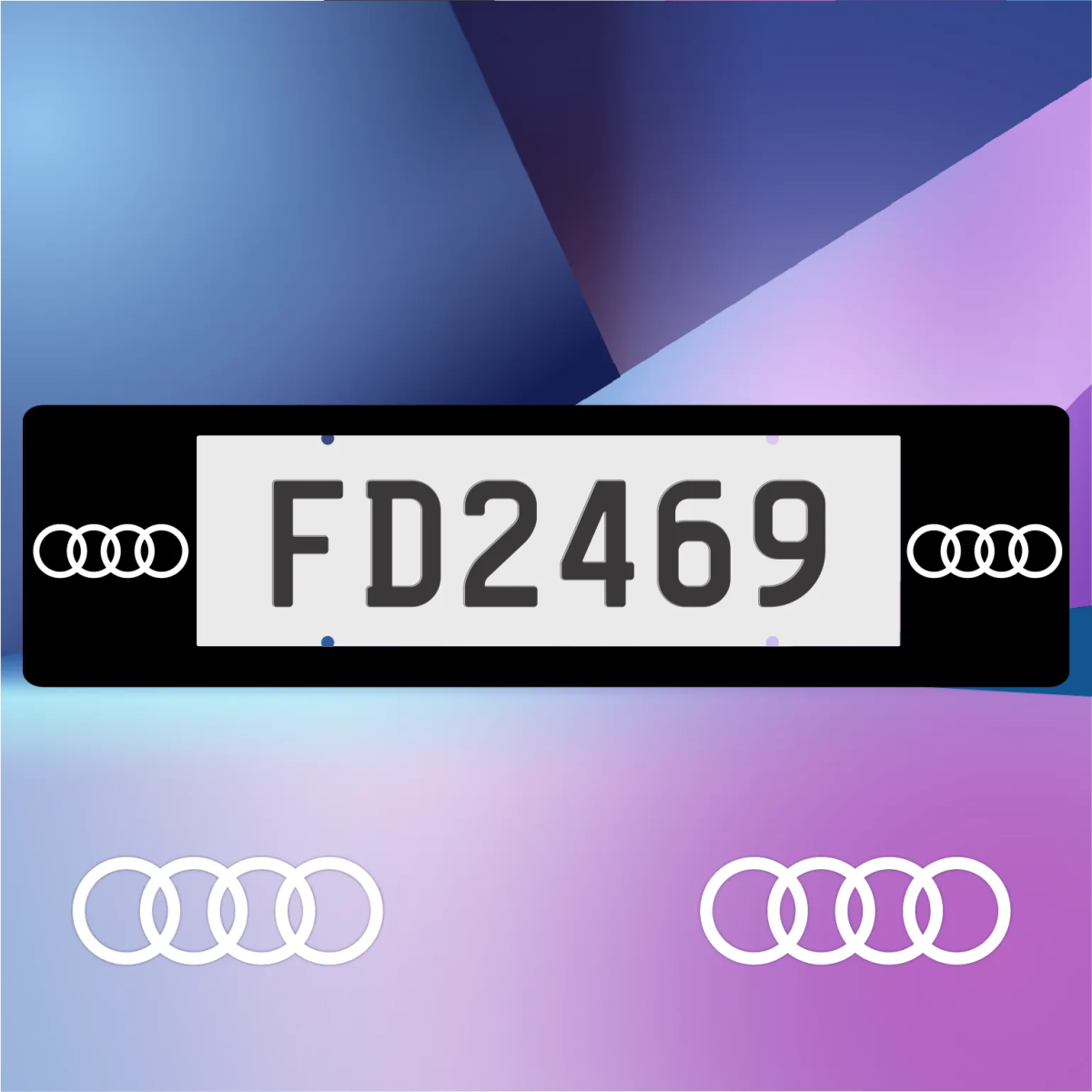 Audi Winged Plate Frames - Filthy Dog Decals