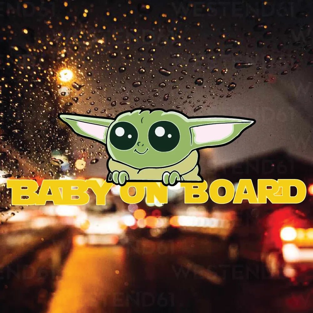 Baby Grogu on Board - Sticker - Filthy Dog Decals