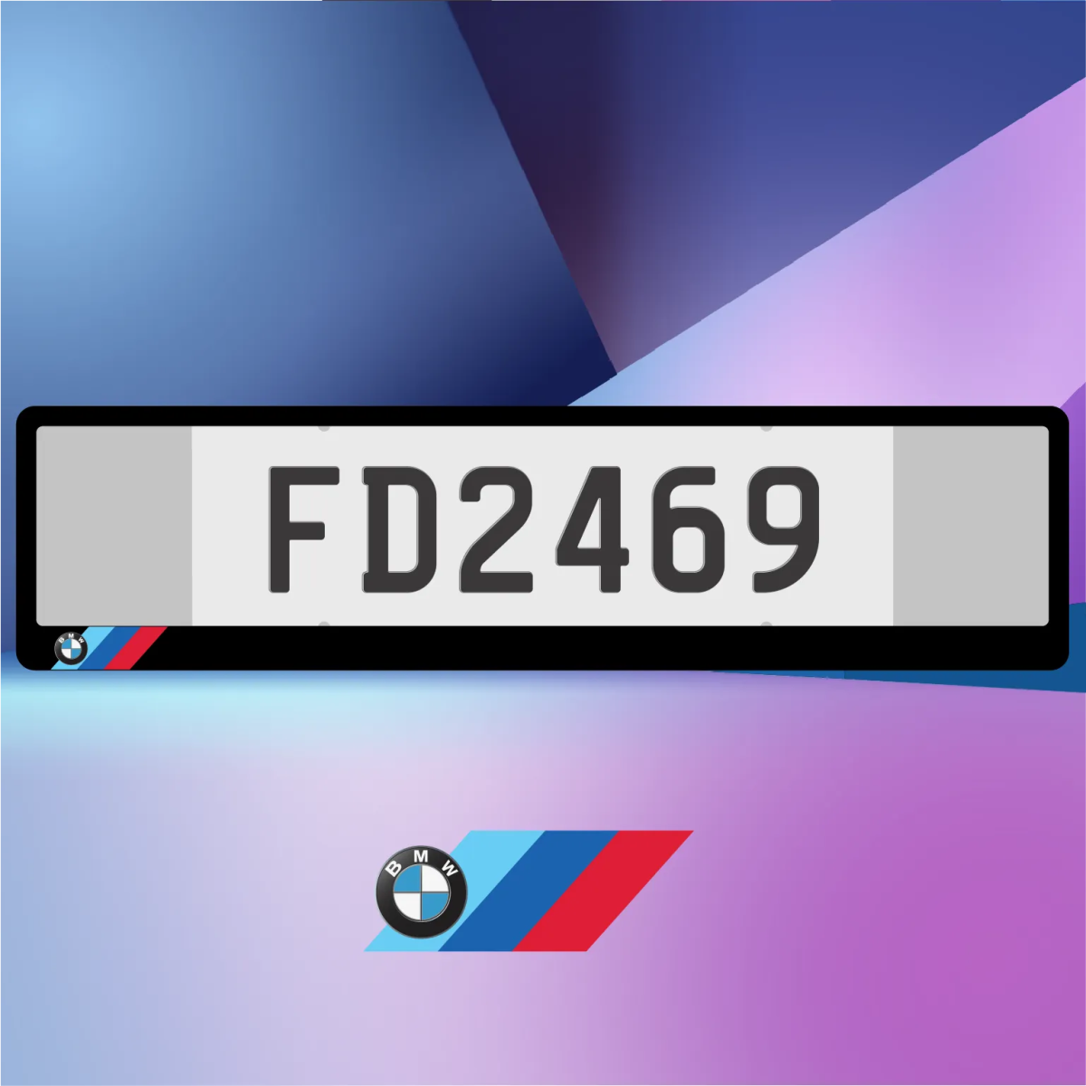 BMW MSport Euro Plate Frames - Filthy Dog Decals