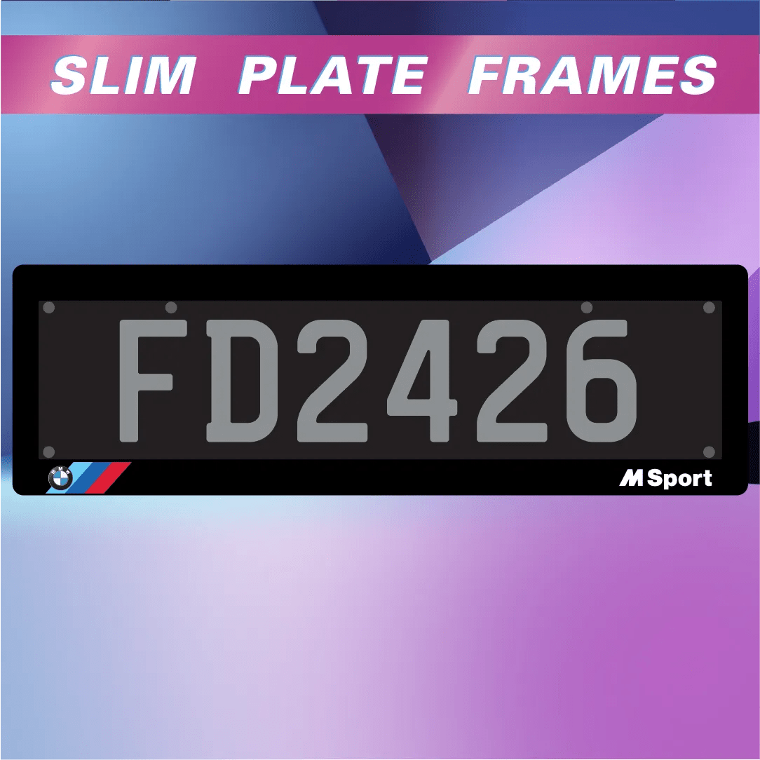 BMW MSport SLIM Plate Frames - Filthy Dog Decals