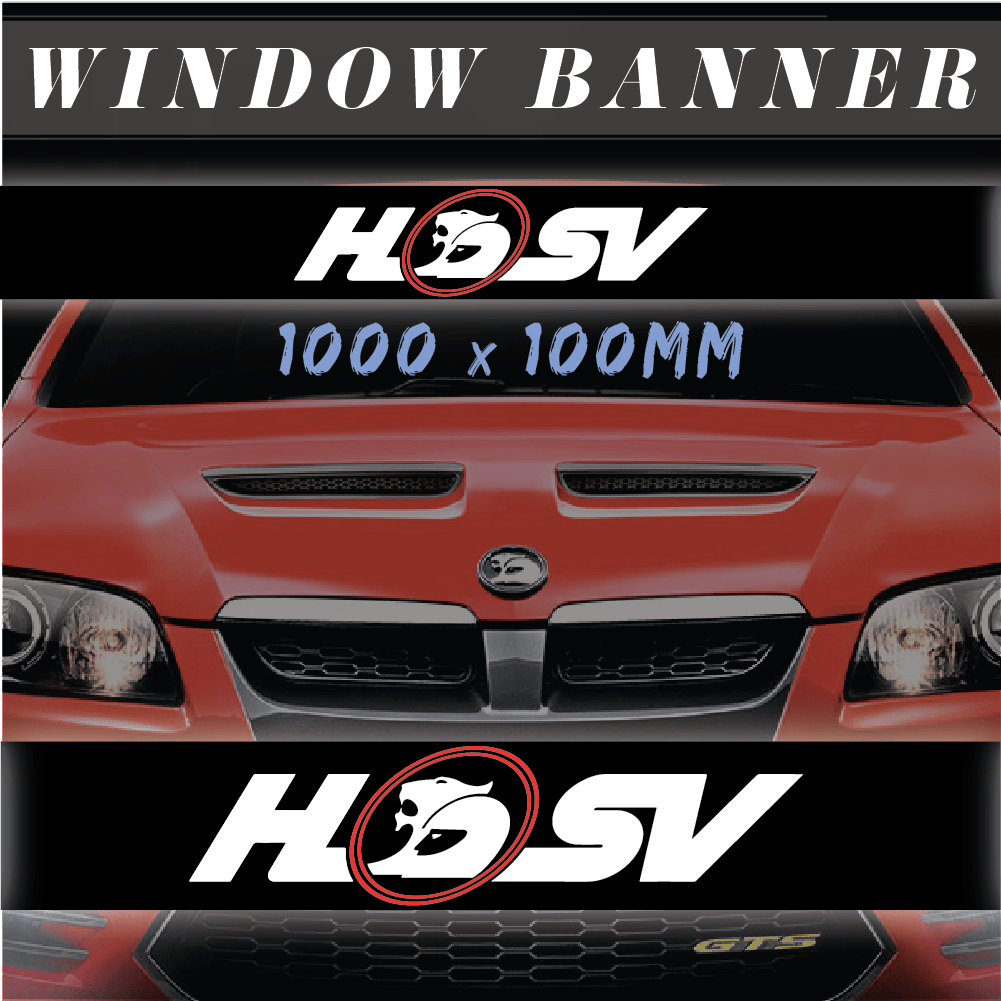 HSV - Windscreen Banner - Filthy Dog Decals