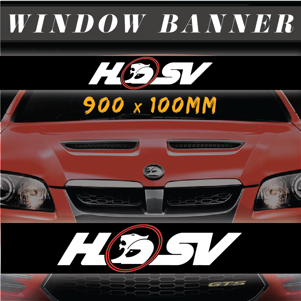 HSV - Windscreen Banner - Filthy Dog Decals