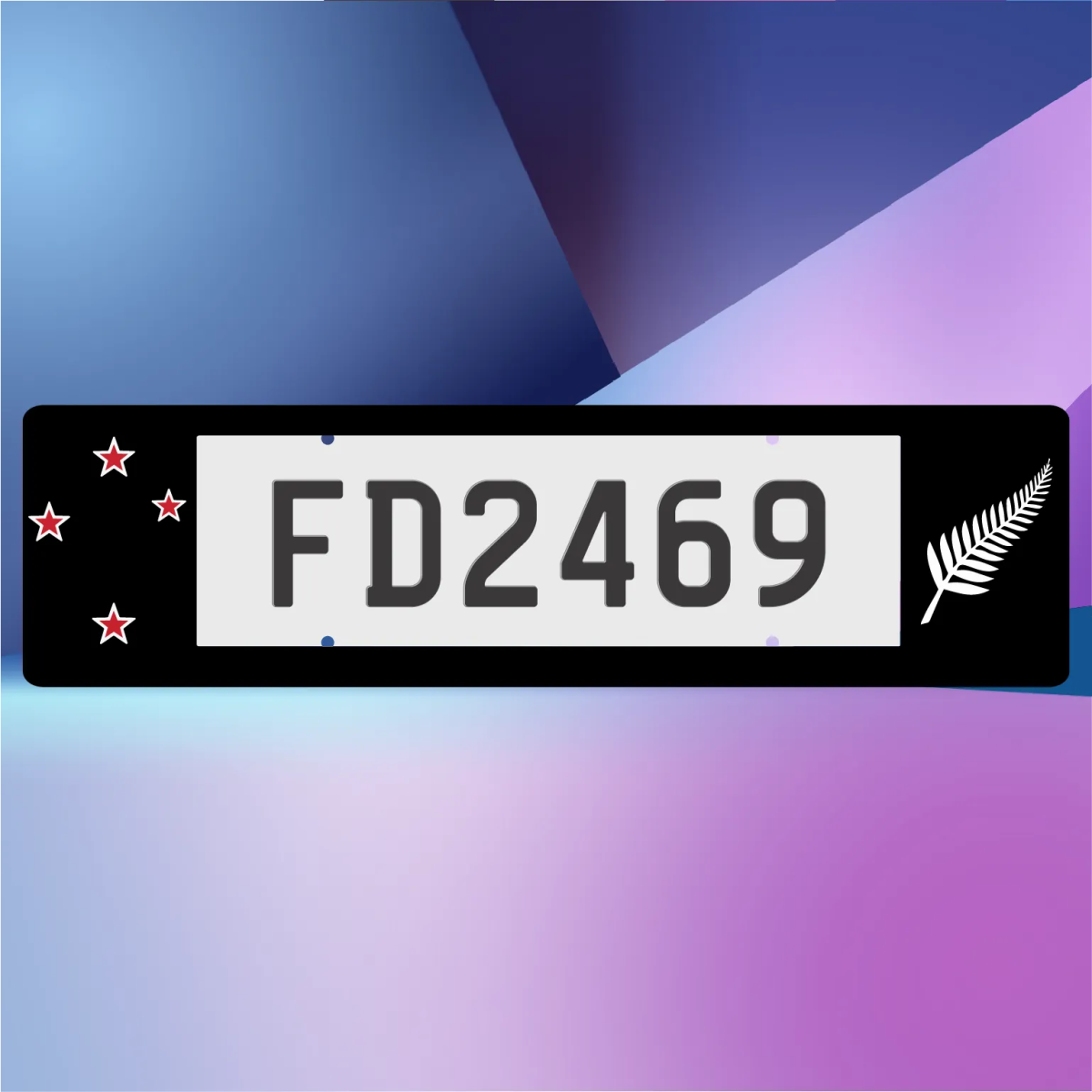 NZ Winged Plate Frames - Filthy Dog Decals