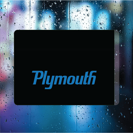 Plymouth on Black - Filthy Dog Decals