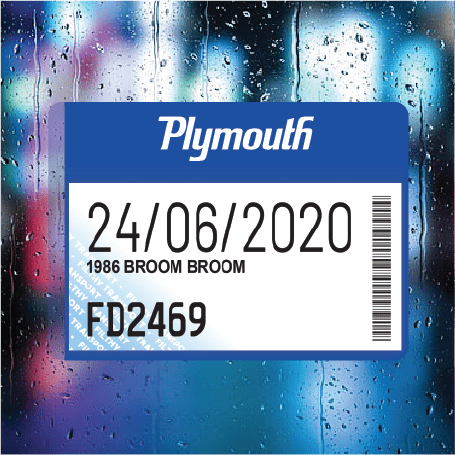 Plymouth on Blue - Filthy Dog Decals