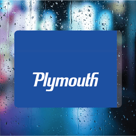 Plymouth on Blue - Filthy Dog Decals