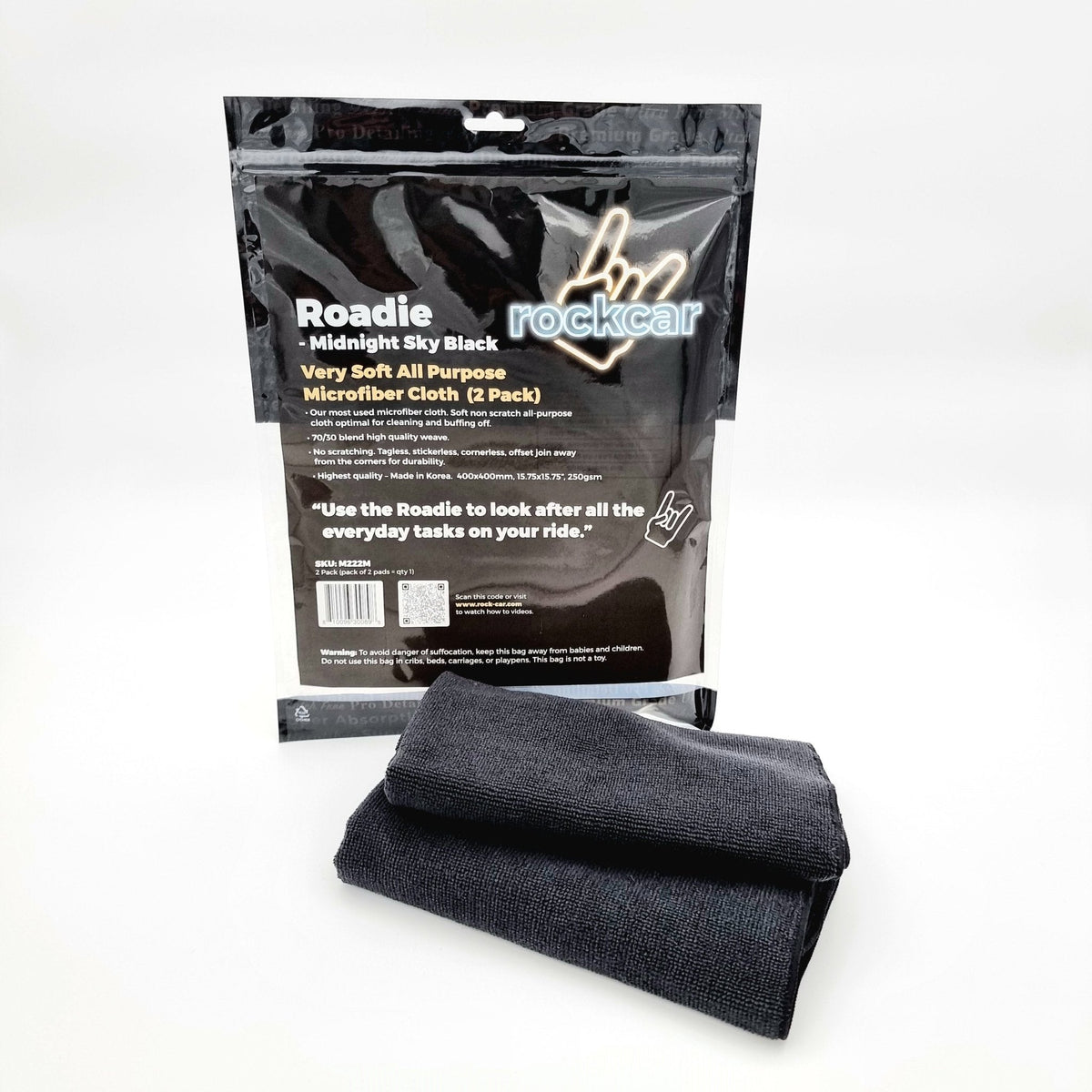 Rockcar Roadie microfibre cloth 2 pack - Midnight Sky (1)