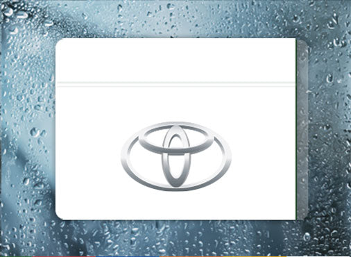 Toyota Emblem Silver on White