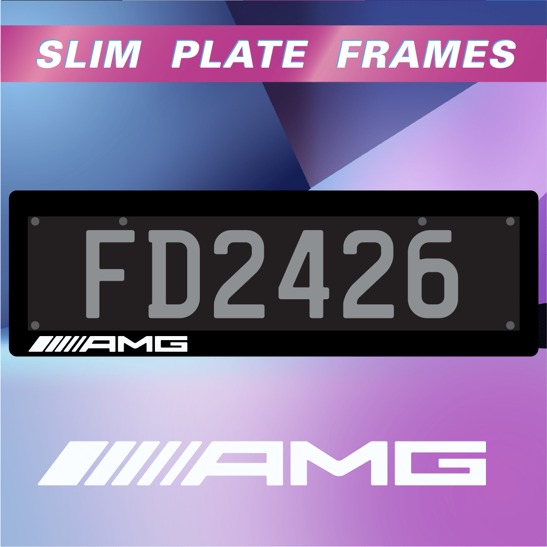 AMG Slim Plate Frames - Filthy Dog Decals