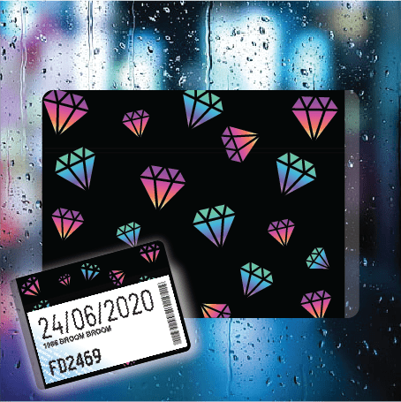 Diamonds on Black - Filthy Dog Decals