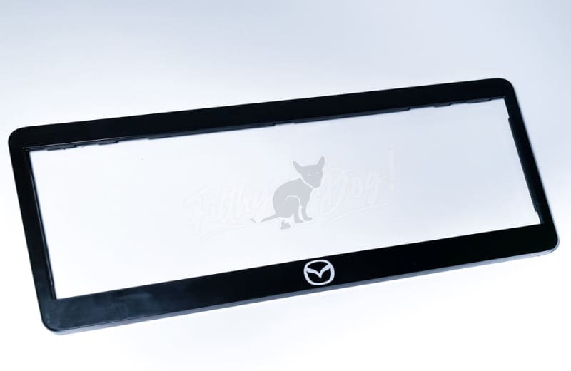 Mazda White Plate Frames - Filthy Dog Decals