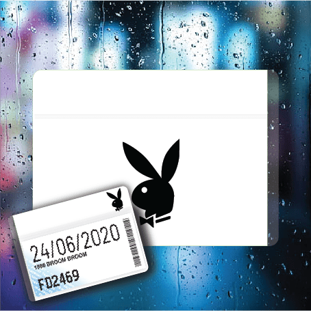 Playboy Bunny Black on White - Filthy Dog Decals