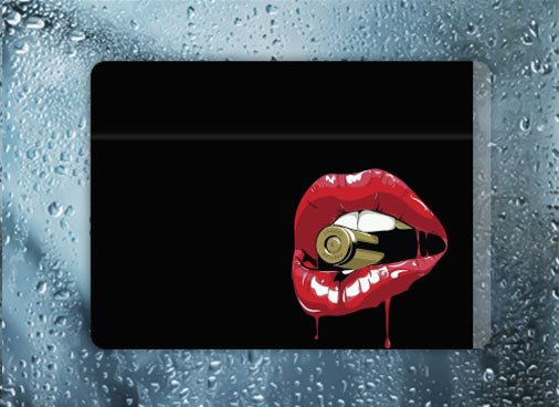 Red lip bullet - Filthy Dog Decals