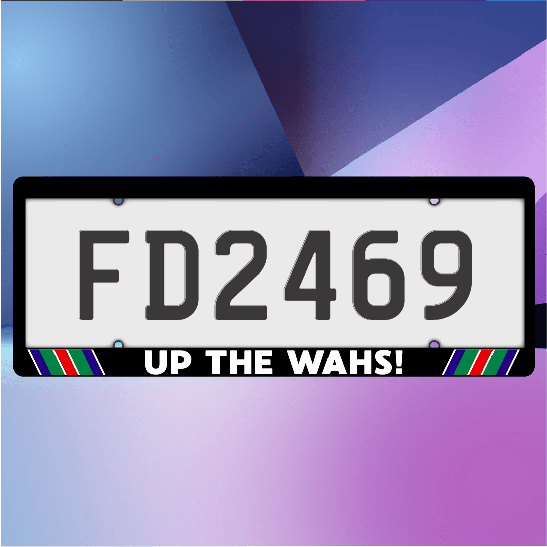 UP THE WAHS! Plate Frames - Filthy Dog Decals