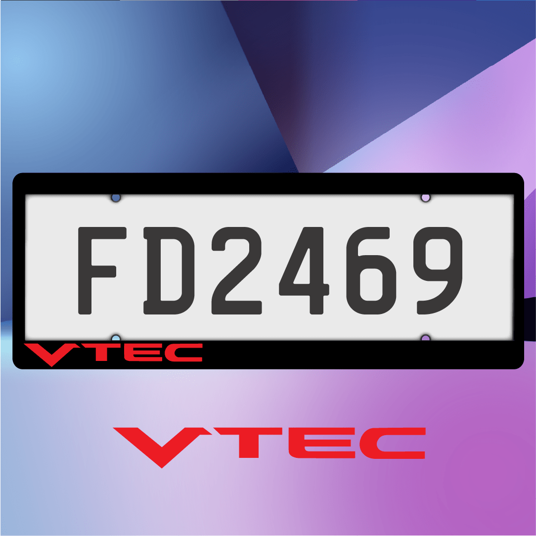 VTEC Plate Frames - Filthy Dog Decals